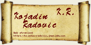 Kojadin Radović vizit kartica